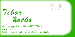 tibor matko business card